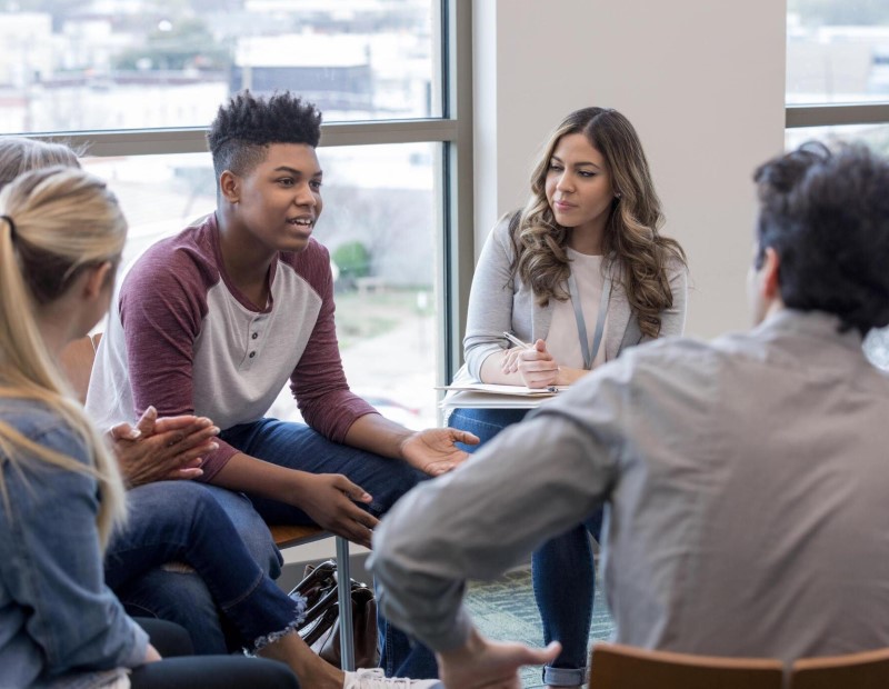 Group of people engaged in community work